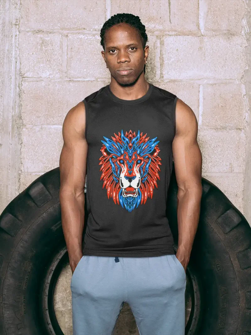 Mad4Street Savage Lion Gym Vest – Men’s Sleeveless Workout Tee