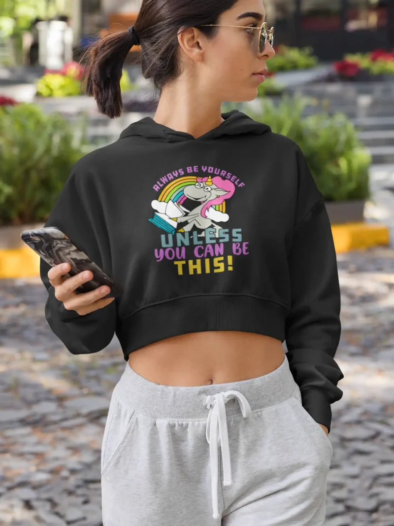 Be Yourself Crop Hoodie
