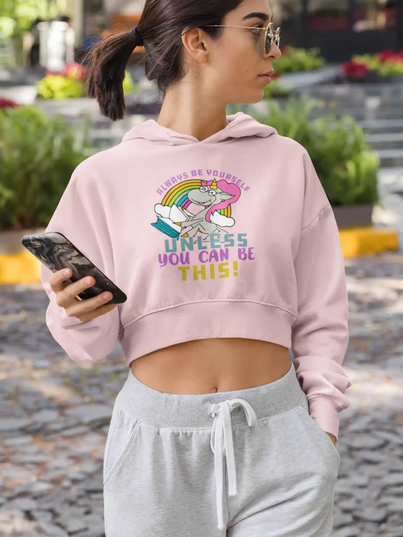 Be Yourself Crop Hoodie 2