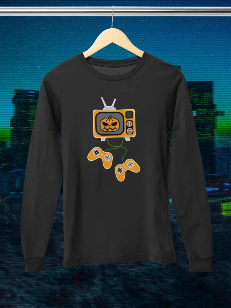Pumpkin Game Night Full Sleeves Tee 2 scaled