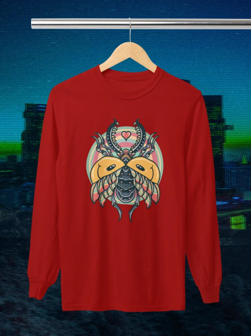 Mad4Street Trippy Beetle Full Sleeves Tee – Psychedelic streetwear with bold beetle graphics