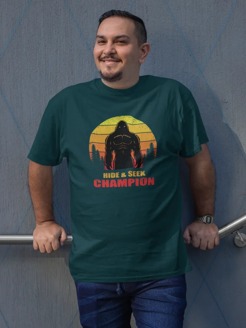 Bigfoot Oversized T-Shirt - Hide & Seek Champion – Retro Sunset Design