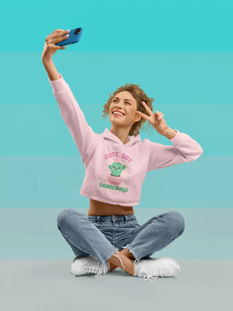 Dangerously Cute Crop Hoodie 2 scaled