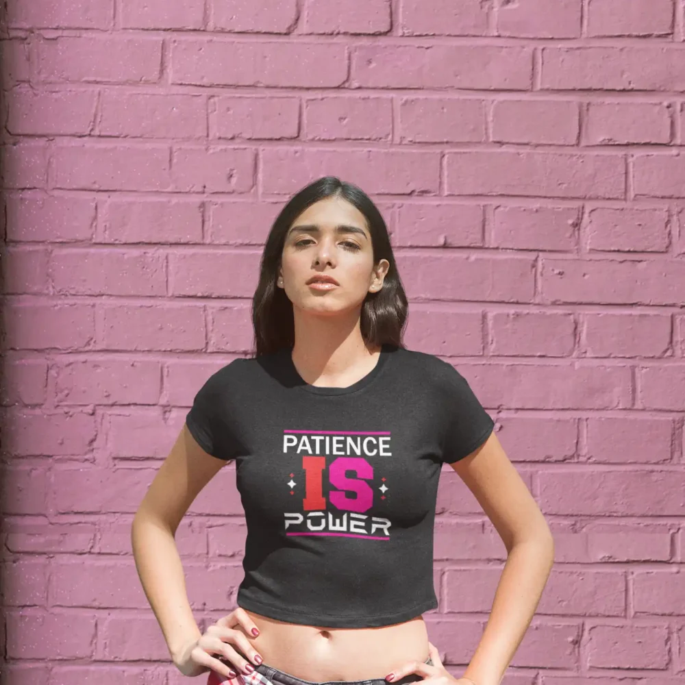 patience is power crop top mad4street streetwear cotton