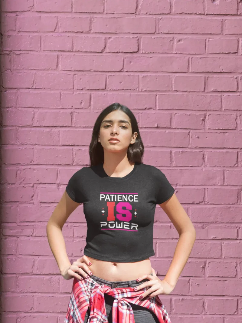 patience is power crop top mad4street streetwear cotton