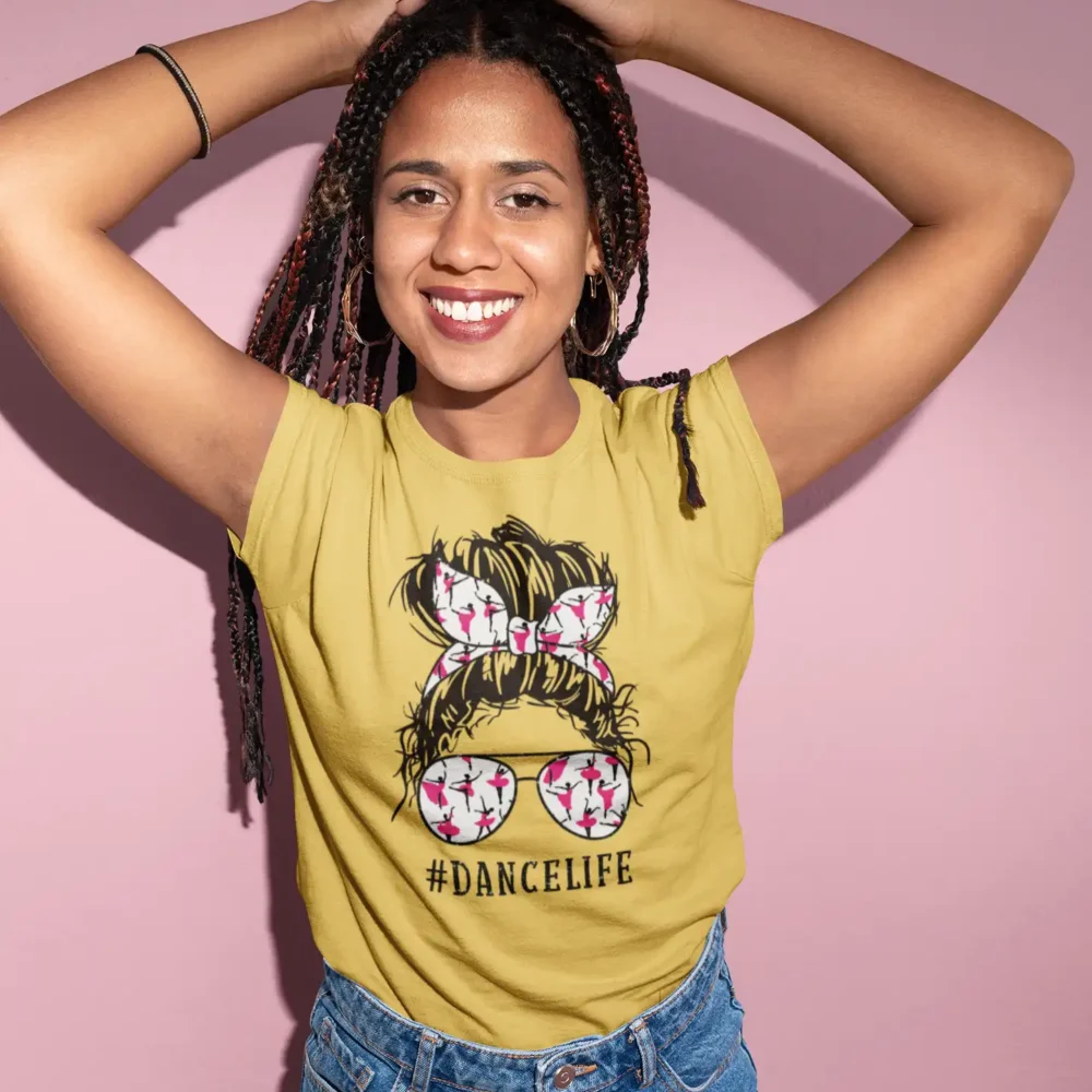 Dance Life Diva Women's T-shirt – Mad4street Graphic Tee with Ballerina Print