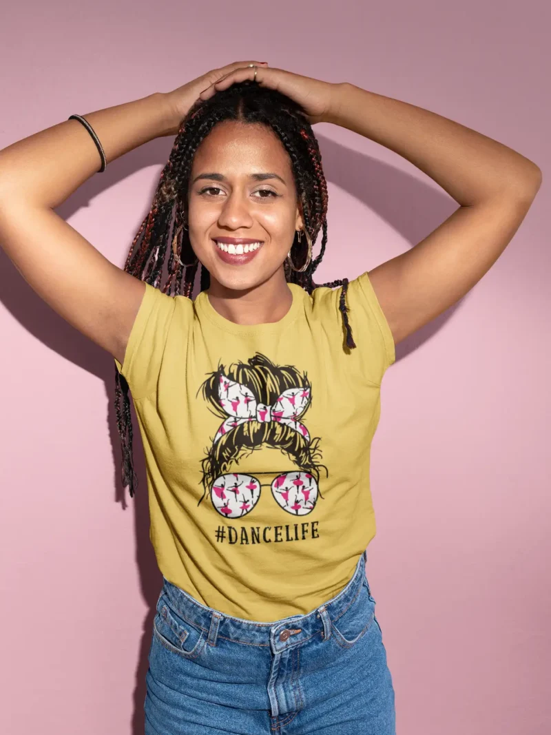 Dance Life Diva Women's T-shirt – Mad4street Graphic Tee with Ballerina Print