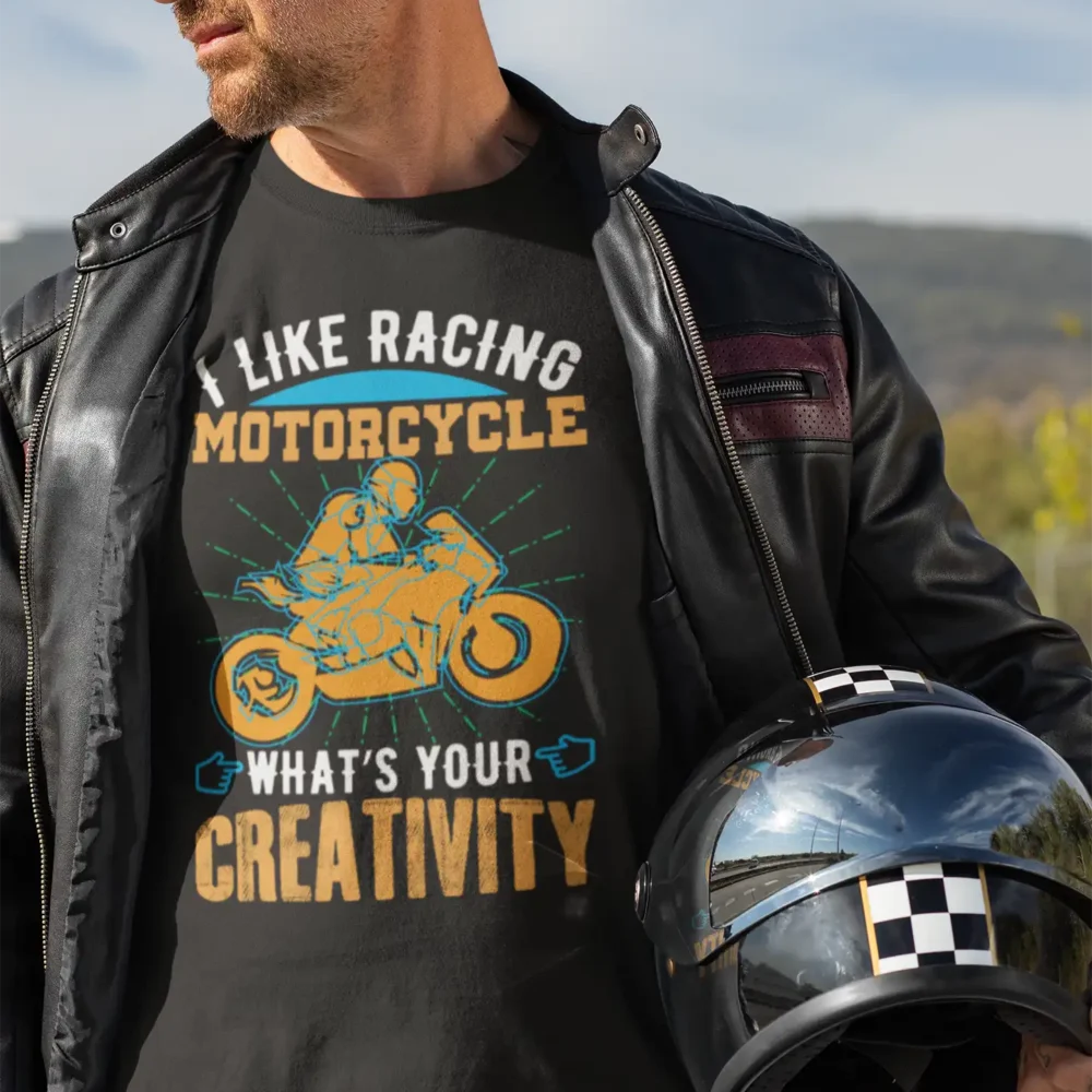 I Like Motorcycle Racing Unisex Tee by Mad4street