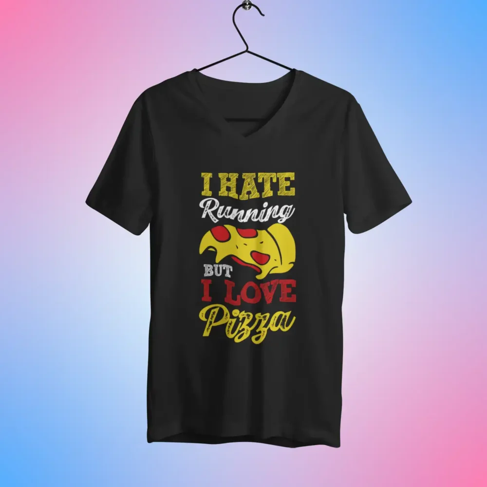 Pizza Over Cardio V Neck Tee 2