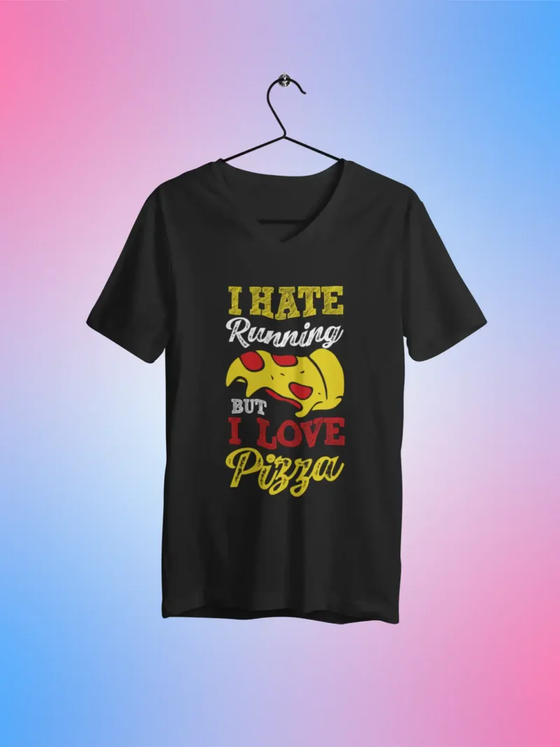 Pizza Over Cardio V Neck Tee 2