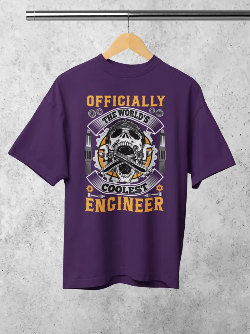 World’s Coolest Engineer Oversized Tee by mad4street - The Unfiltered Engineering Pride