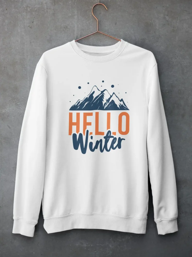 Hello Winter Oversized Sweatshirt - cozy Cotton-Blend winterwear by Mad4Street