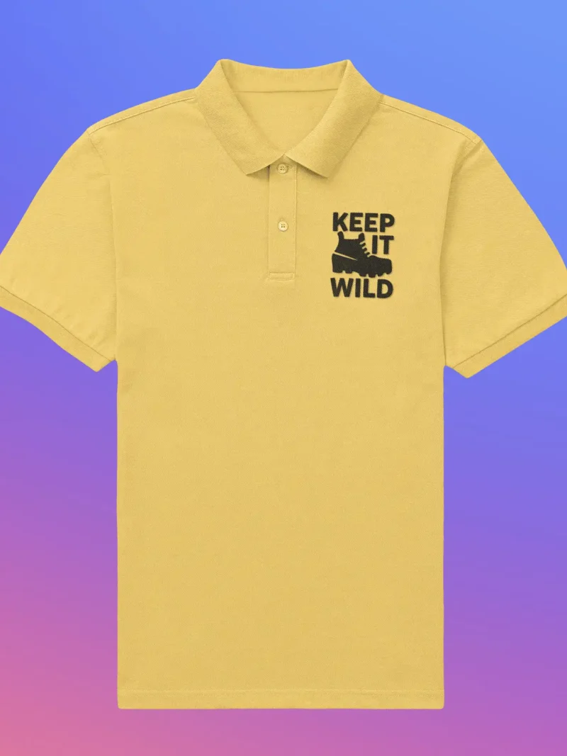 Keep It Wild Polo T-Shirt - 220 GSM Cotton Unisex Collar Tee - Mad4Street