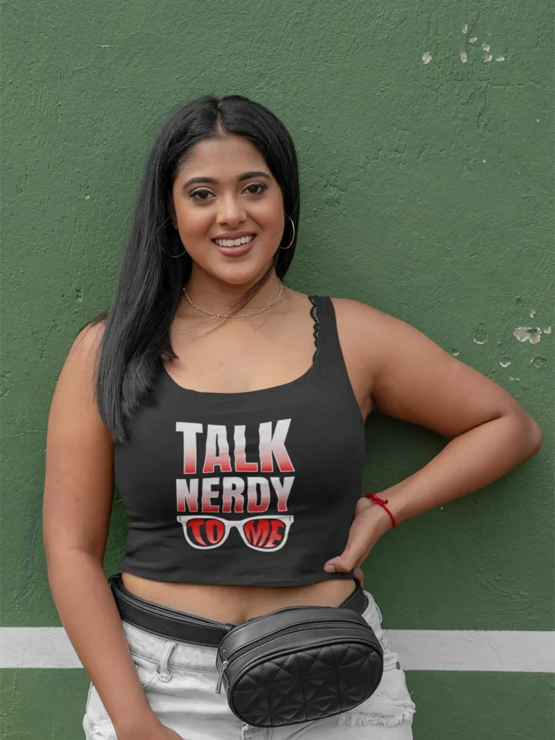 Talk Nerdy To Me Crop Tank for Women