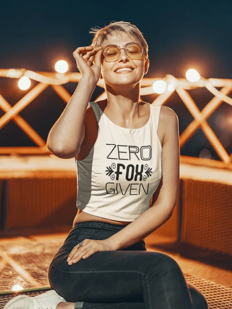 Zero Fox Given Crop Tank – Women’s Graphic Crop Tank by m4s