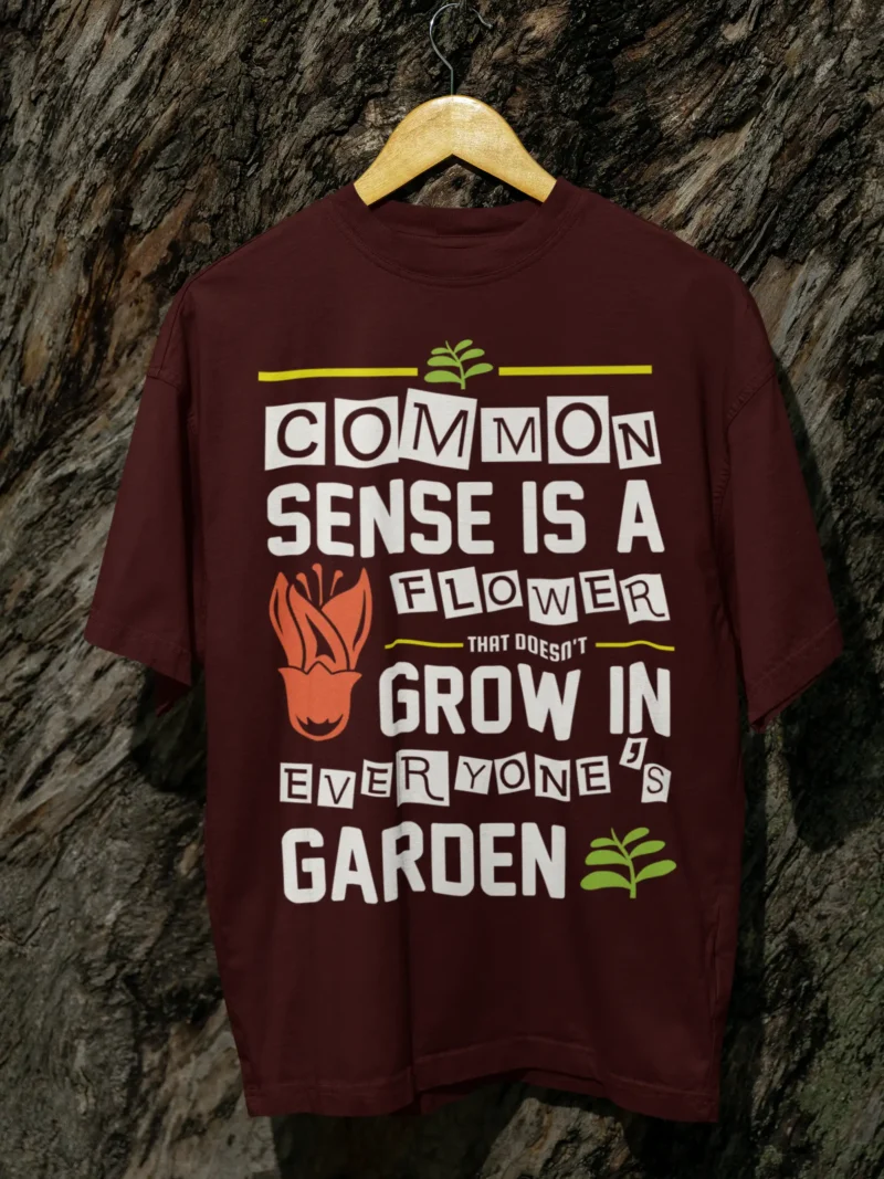 Common Sense Flower Terry Oversized Tee – Mad4Street French Terry Graphic T-shirt