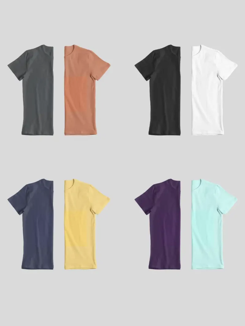 M4S Solids Unisex Tee Combo Flat Lay