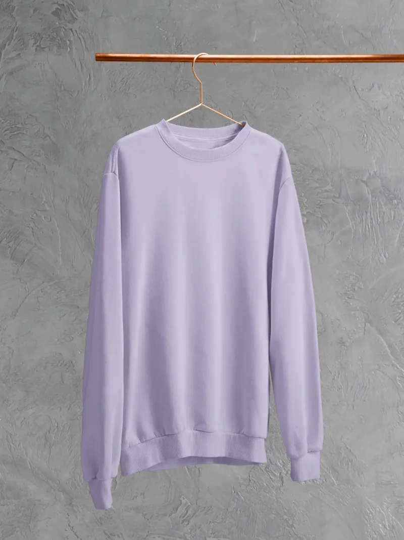 M4S Solids Lavender Unisex Oversized Sweatshirt placed on a hanger
