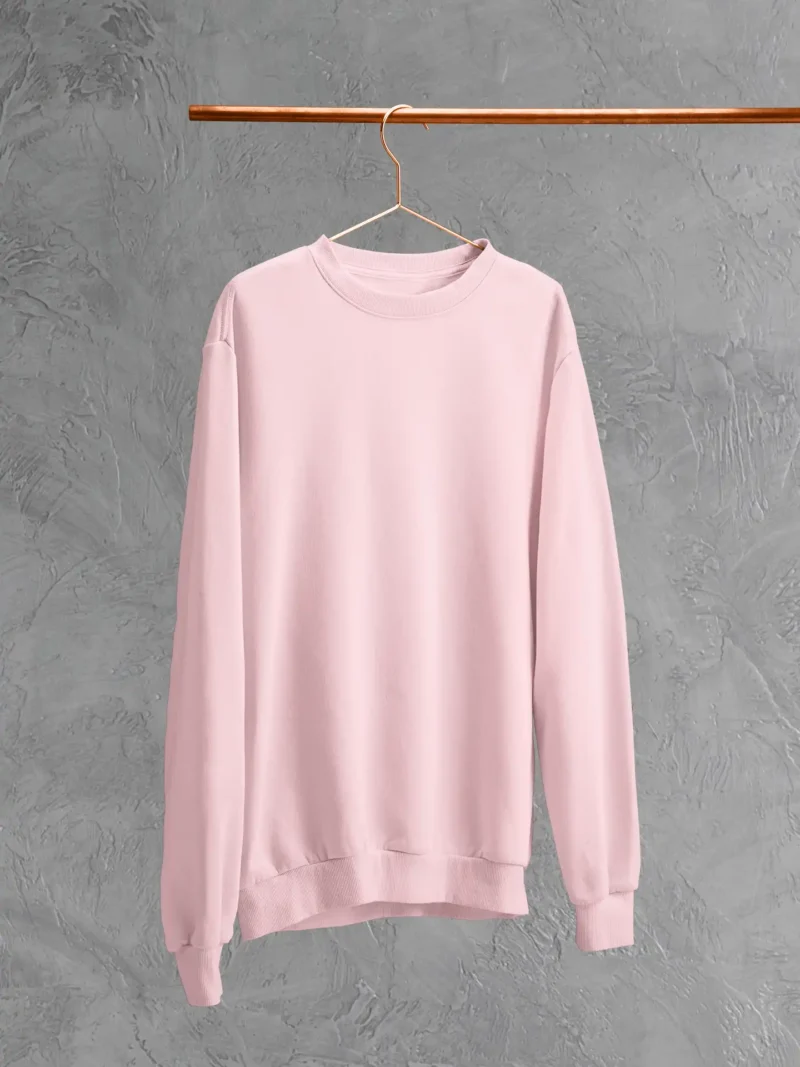 M4S Solids Light Pink Unisex Oversized Sweatshirt placed on a hanger
