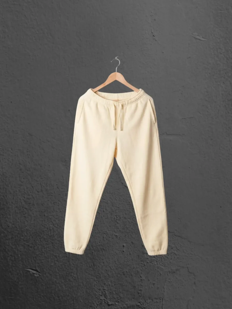 M4S Solids M4S Solids Off White Unisex Sweatpants on a hanger