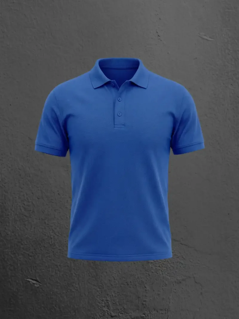 Flat Lay of M4S Solids Royal Blue Unisex Polo