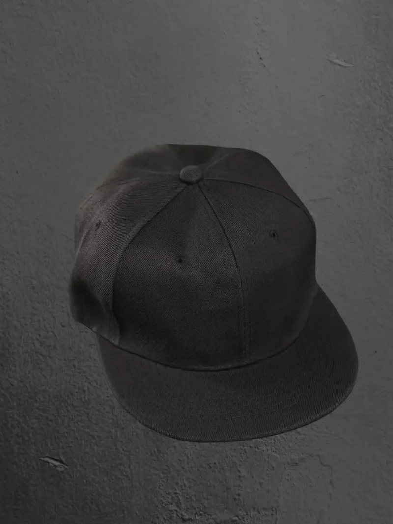 Front profile of M4S Solids Black Classic Snapback Cap