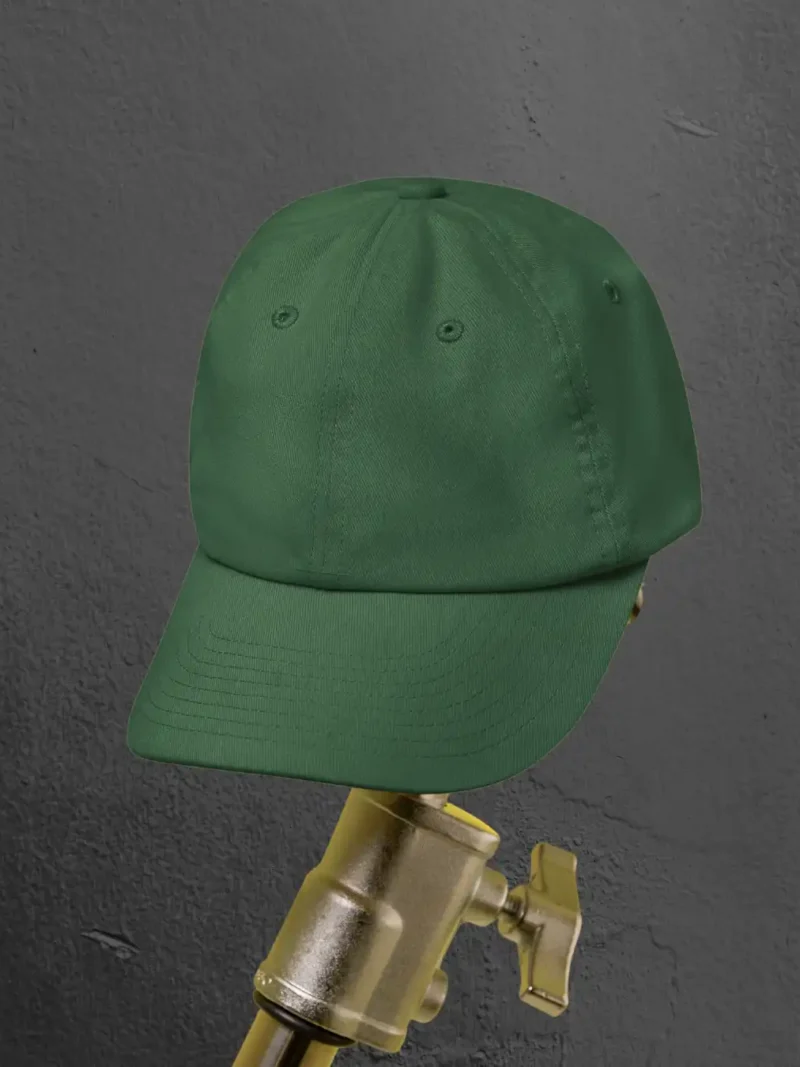 Front profile of M4S Solids Bottle Green Classic Baseball Cap