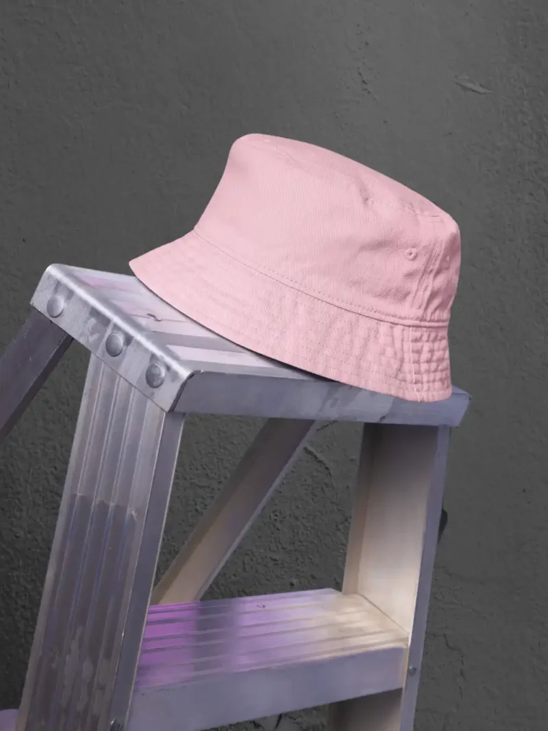 Front profile of M4S Solids Light Pink Classic Bucket Hat