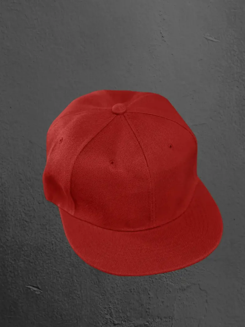 Front profile of M4S Solids Red Classic Snapback Cap