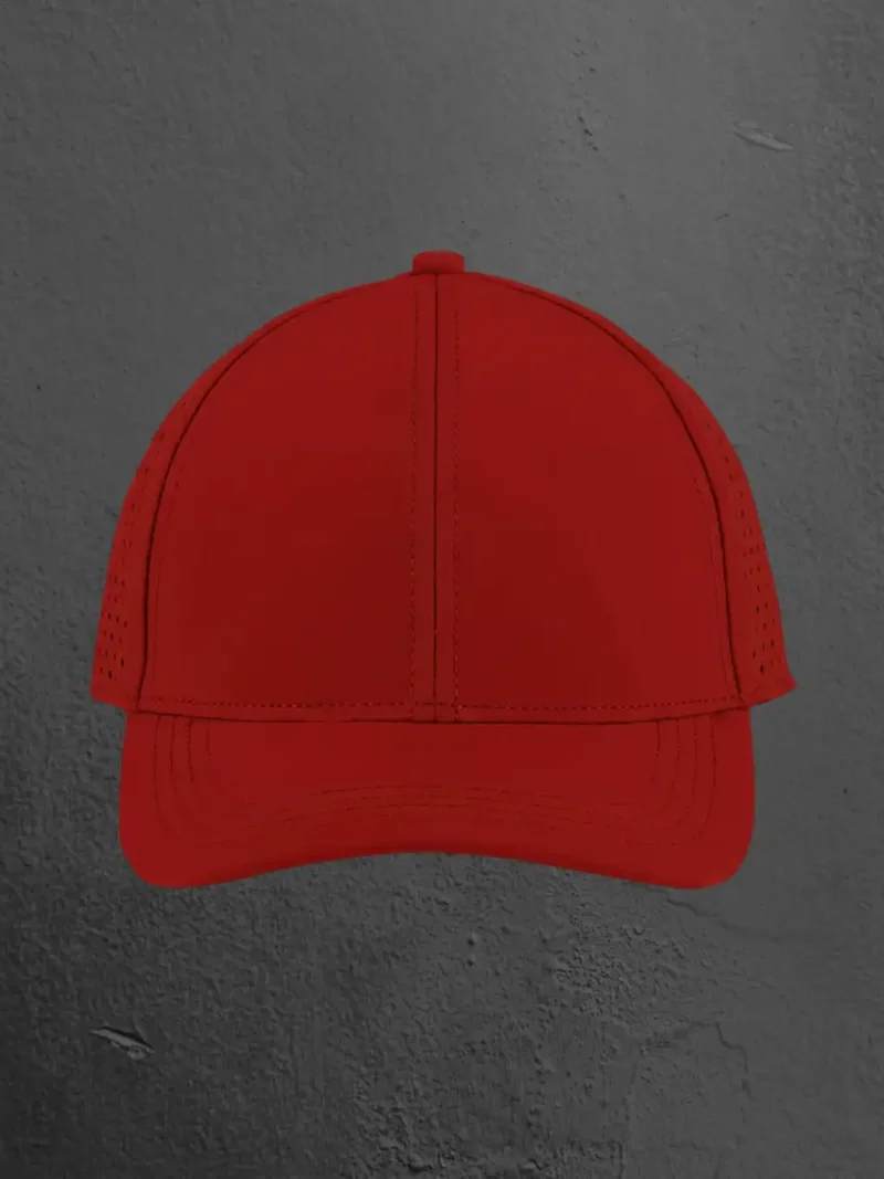 Front profile of M4S Solids Red Unisex Sports Cap