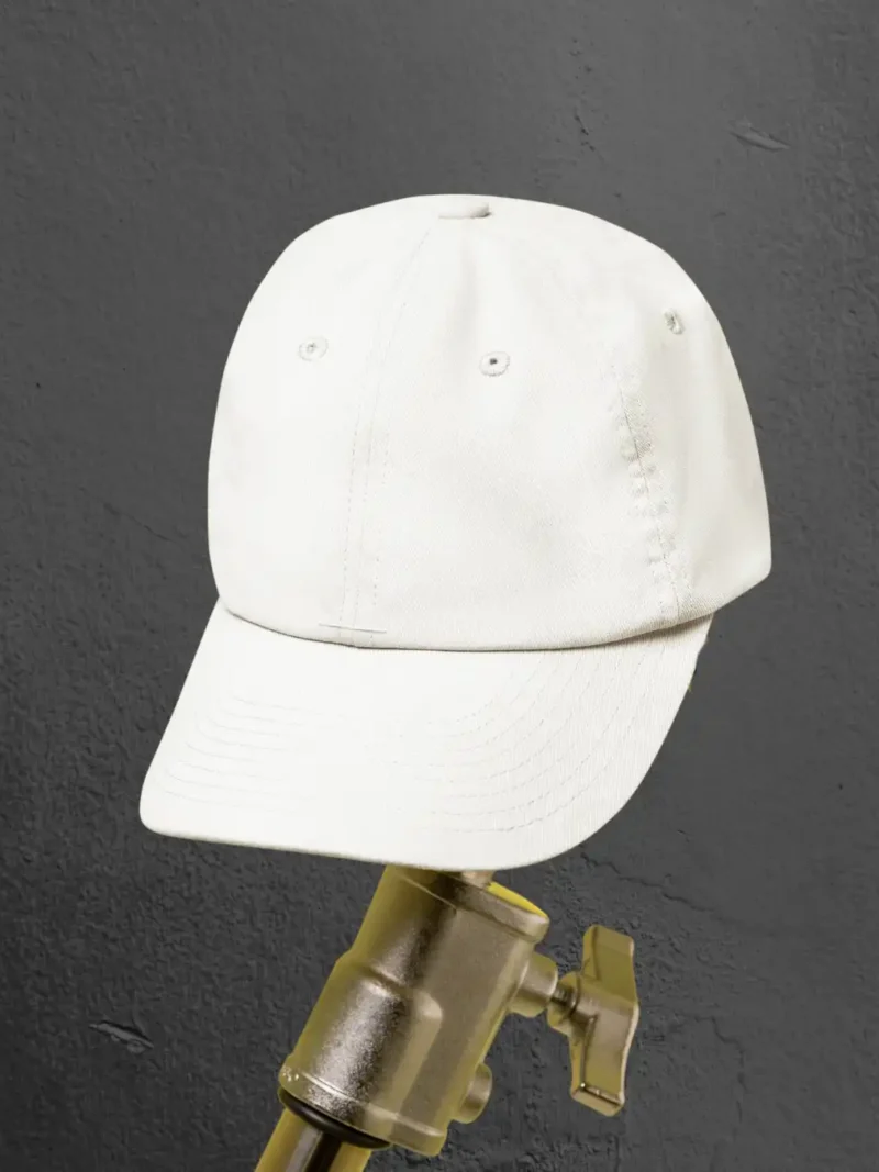 Front profile of M4S Solids White Classic Baseball Cap