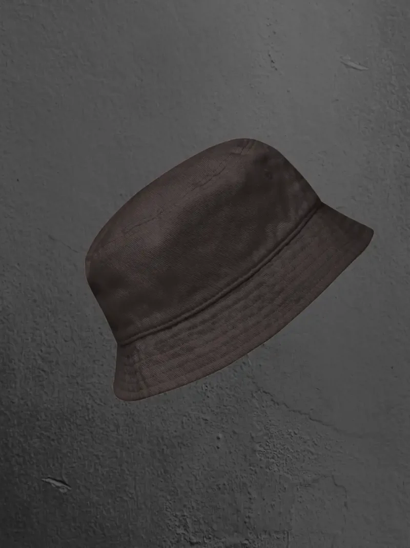 Side profile of M4S Solids Black Classic Bucket Hat