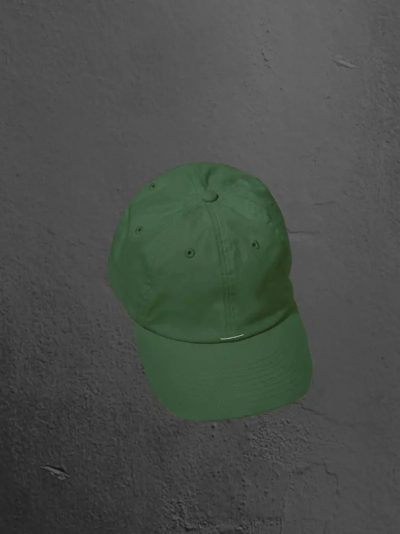 Side profile of M4S Solids Bottle Green Classic Baseball Cap