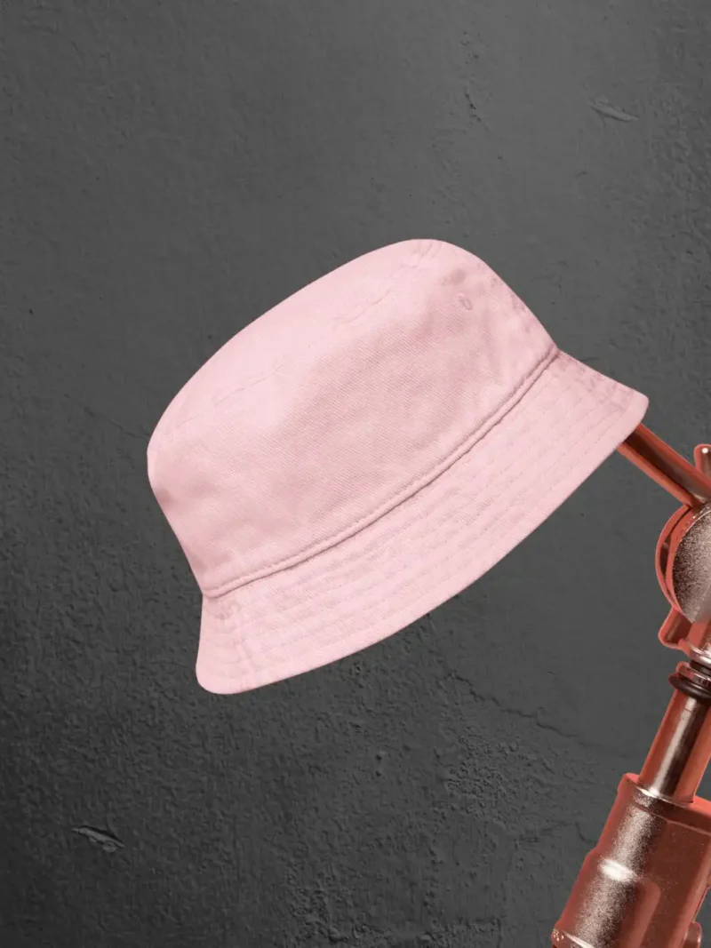Side profile of M4S Solids Light Pink Classic Bucket Hat