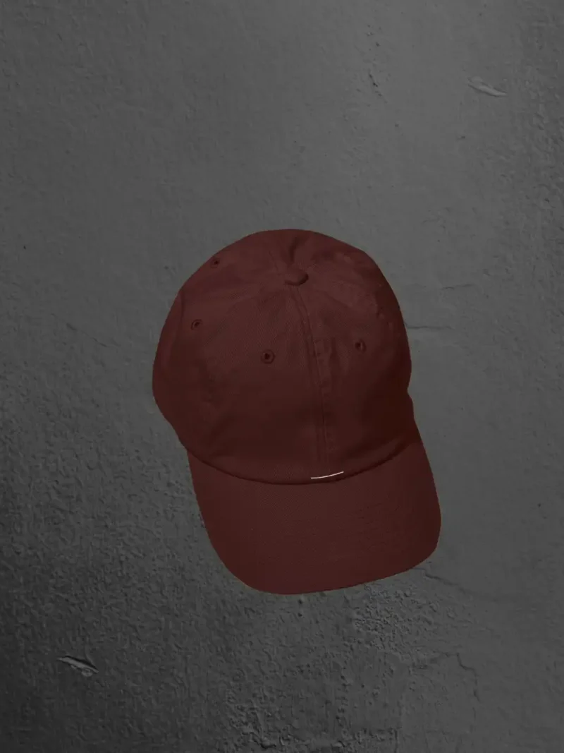 Side profile of M4S Solids Maroon Classic Baseball Cap