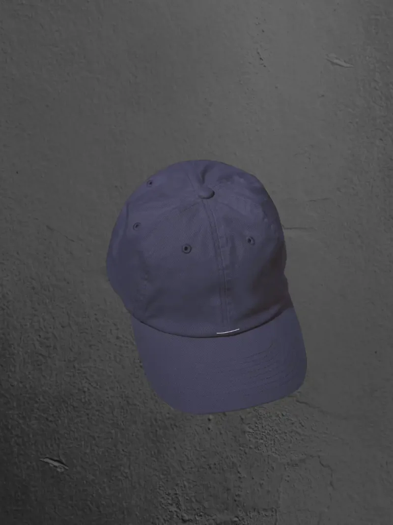 Side profile of M4S Solids Navy Blue Classic Baseball Cap