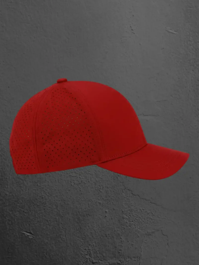 Side profile of M4S Solids Red Unisex Sports Cap