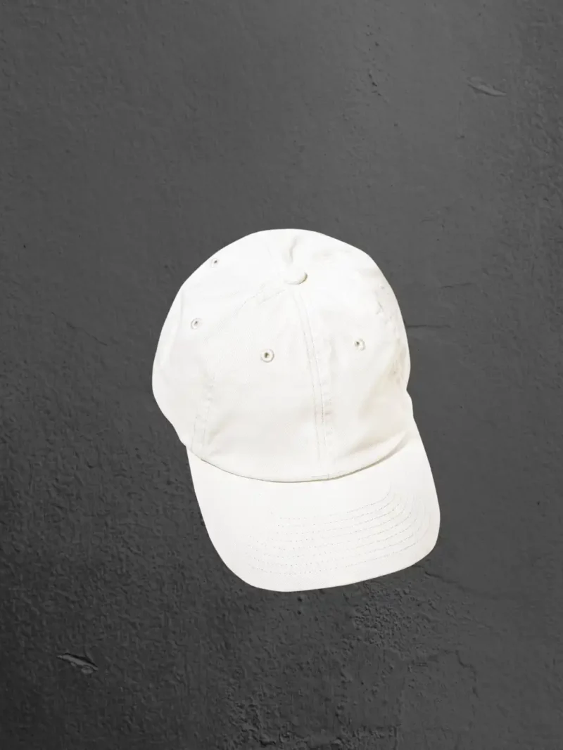 Side profile of M4S Solids White Classic Baseball Cap