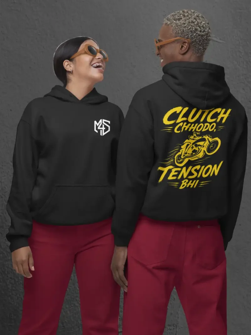 Couple in Clutch Chhodo Black Terry Pullover Hoodie