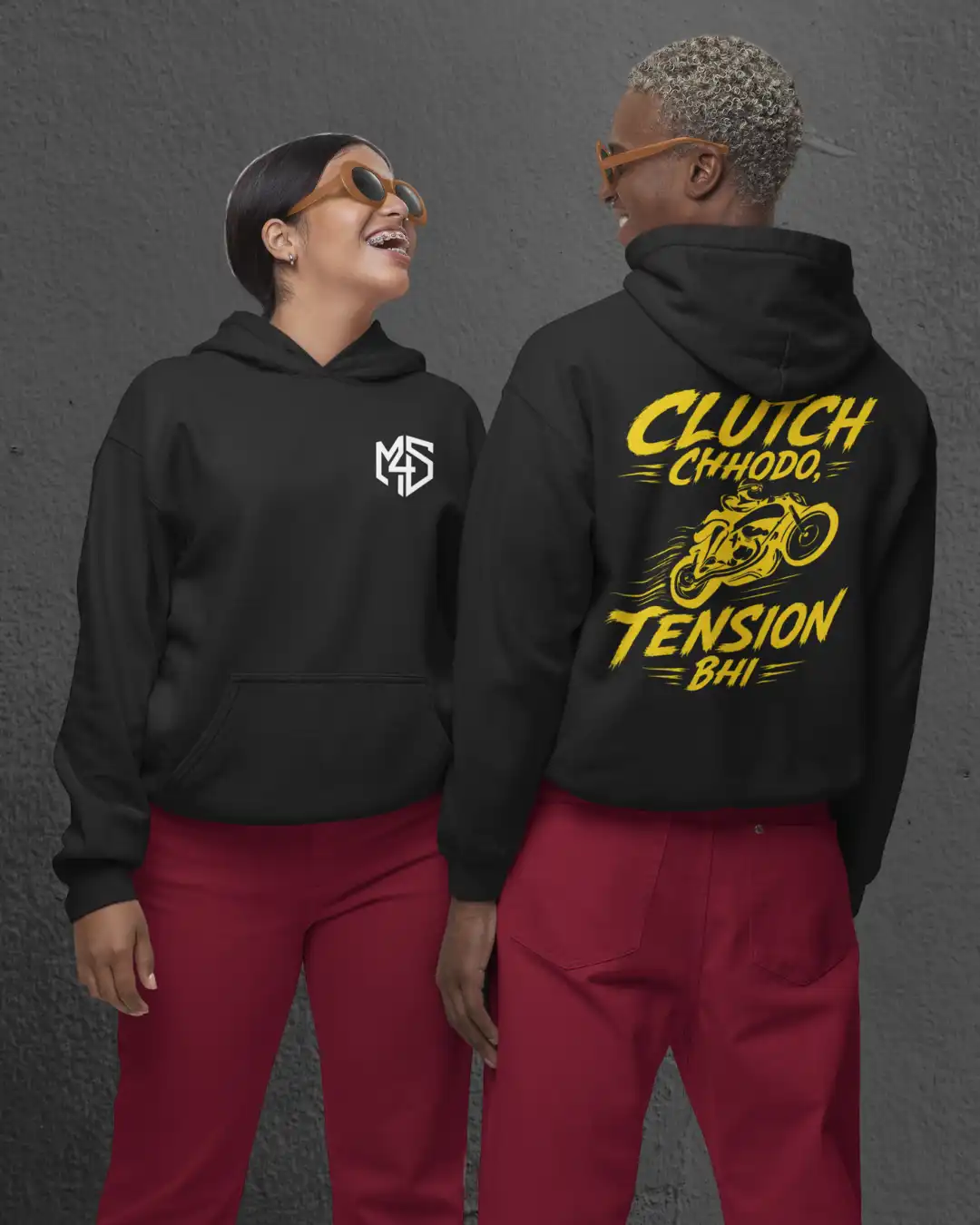 Couple in Clutch Chhodo Black Terry Pullover Hoodie Couple in Clutch Chhodo Black Terry Pullover Hoodie