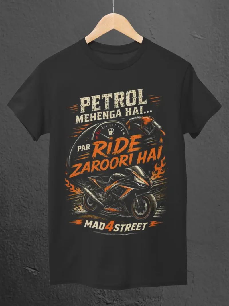 Ride Zaroori Hai Black Classic Tee on a Hanger
