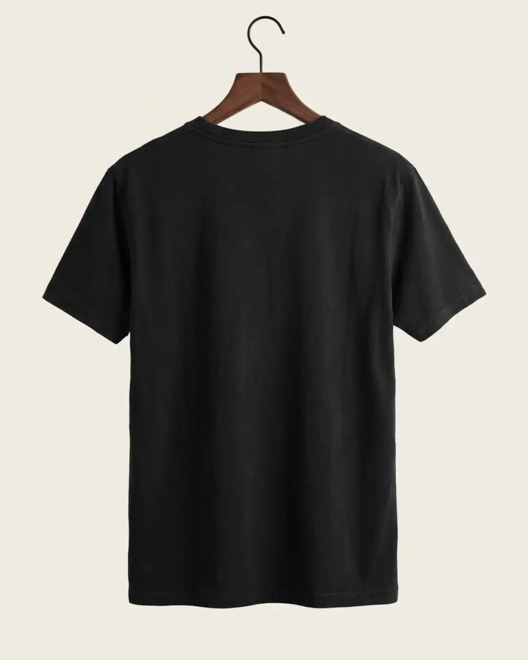 Seedha Throttle No Filter Classic Tee — Back Back view of the black Seedha Throttle No Filter Classic Tee with a clean unprinted back